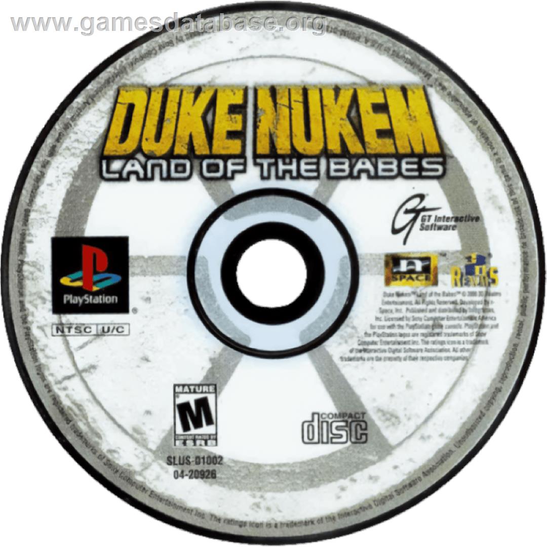 Duke Nukem: Land of the Babes - Sony Playstation - Artwork - Cartridge