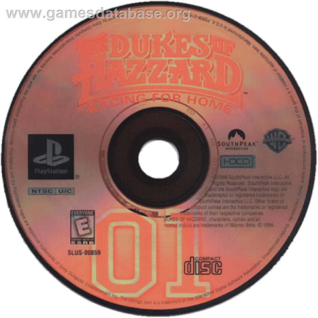 Dukes Of Hazzard - Racing For Home, The - Sony Playstation - Artwork - Cartridge