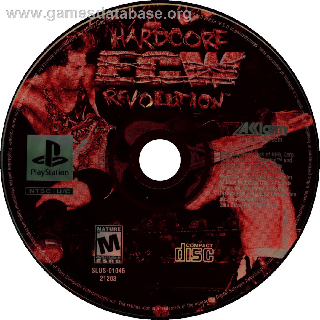 ECW Hardcore Revolution - Sony Playstation - Artwork - Cartridge