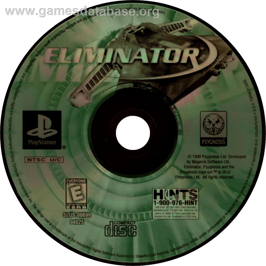 Eliminator - Sony Playstation - Artwork - Cartridge