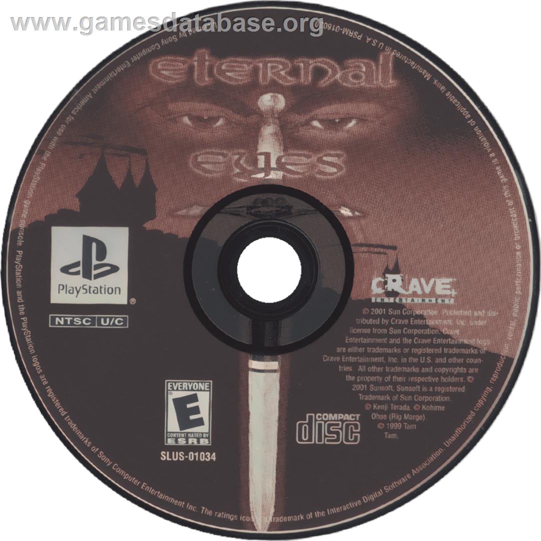 Eternal Eyes - Sony Playstation - Artwork - Cartridge