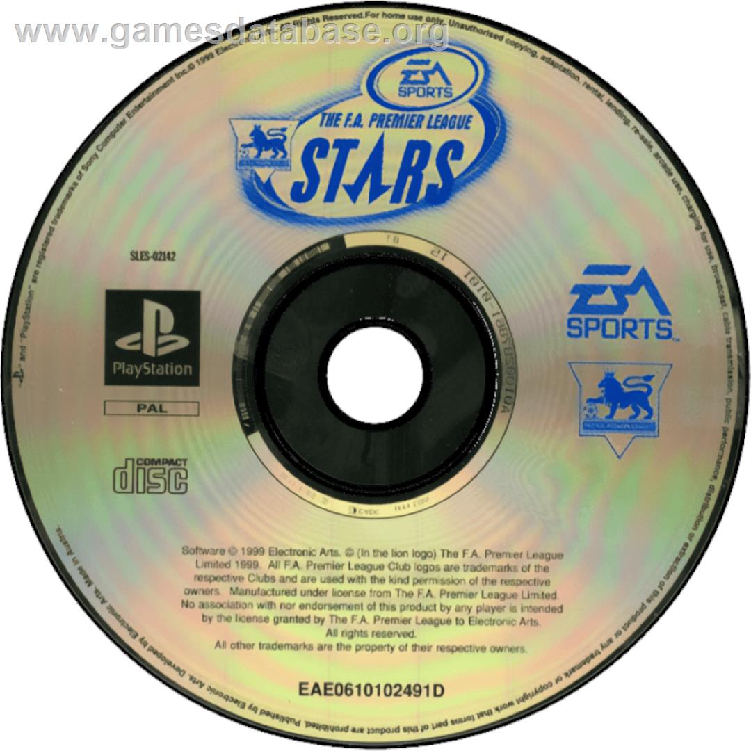 F.a. Premier League Stars, The - Sony Playstation - Artwork - Cartridge