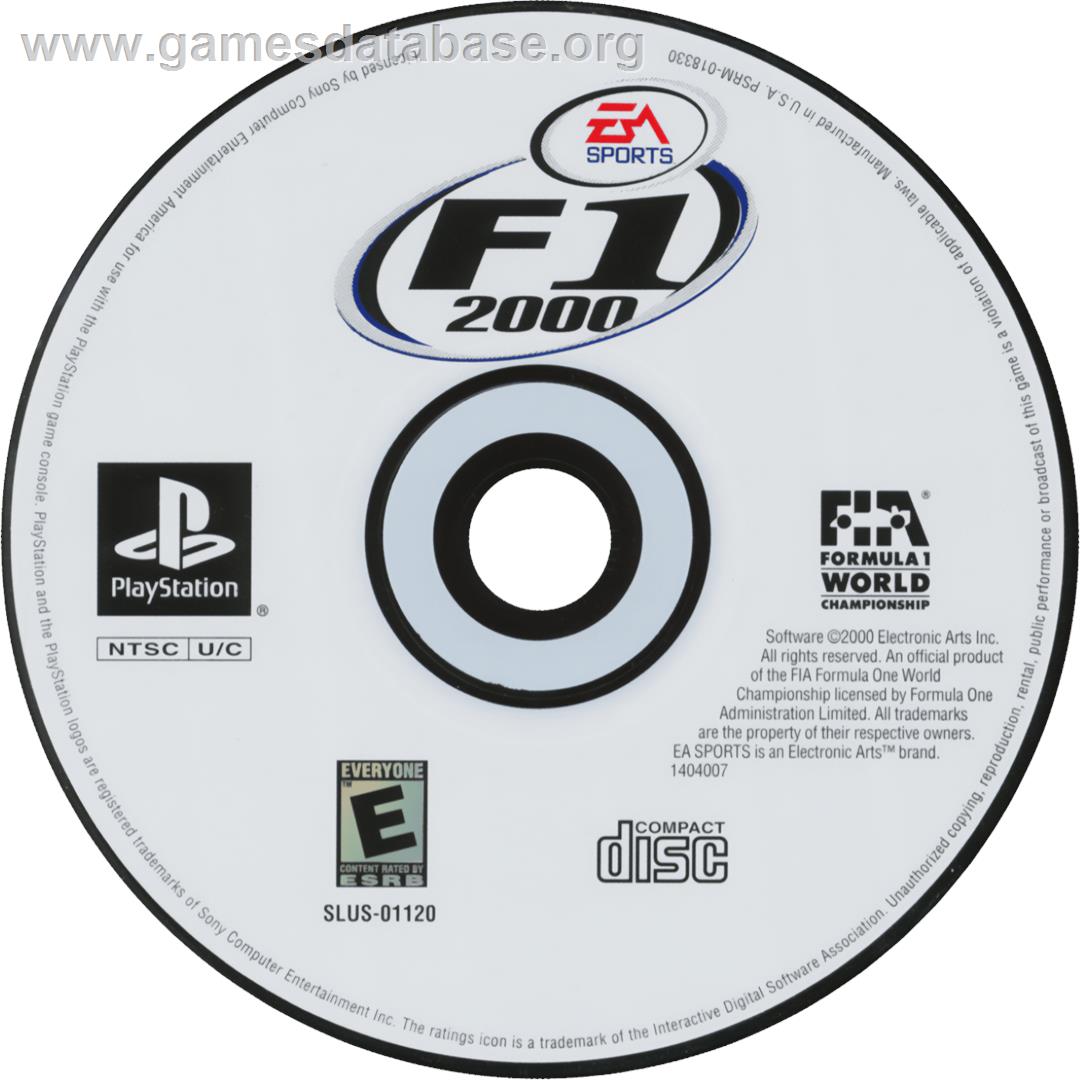 F1 2000 - Sony Playstation - Artwork - Cartridge