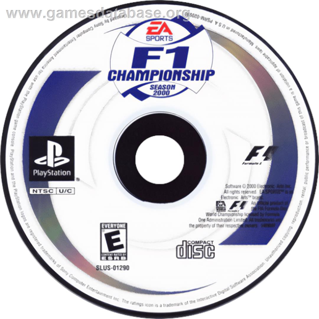 F1 Championship Season 2000 - Sony Playstation - Artwork - Cartridge
