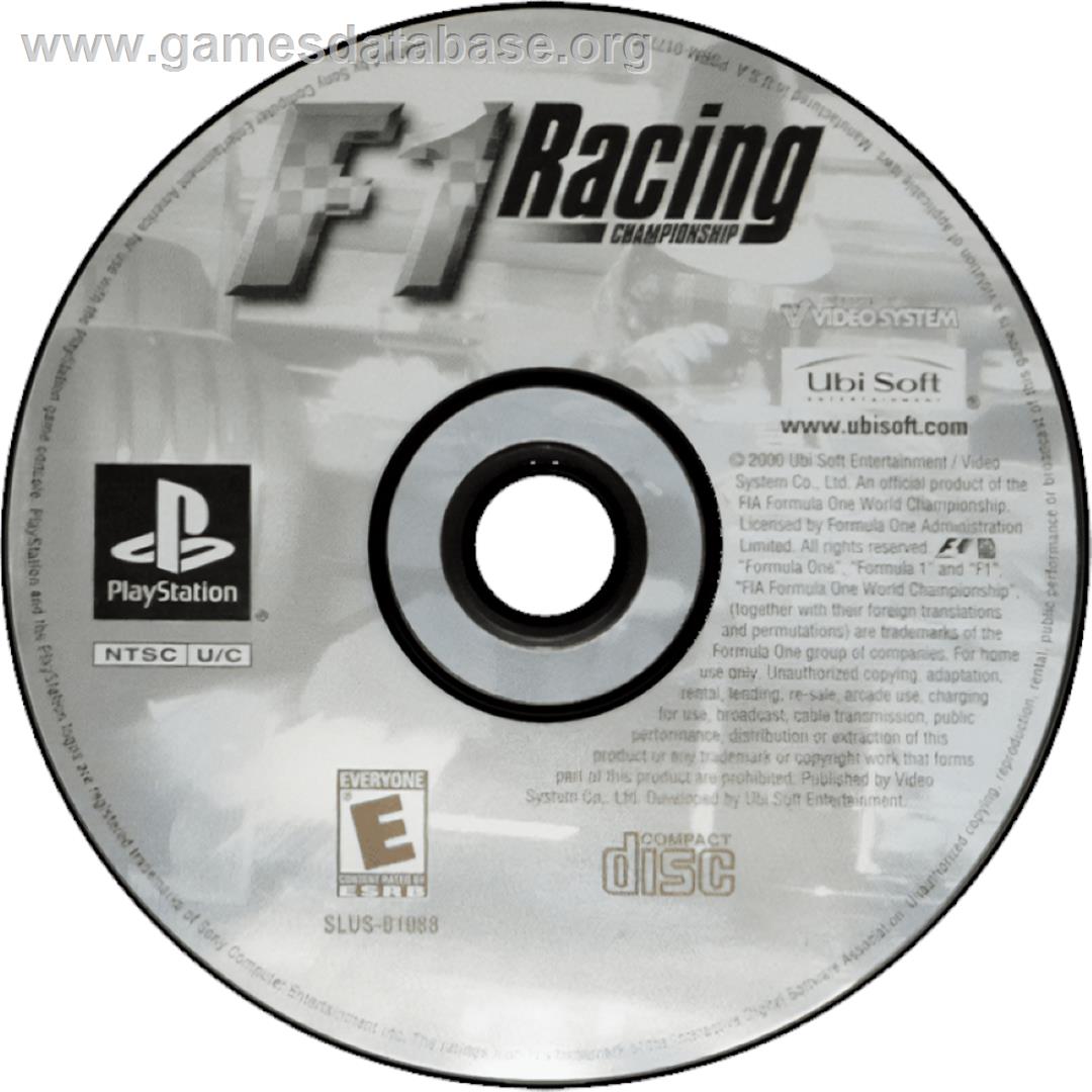 F1 Racing Championship - Sony Playstation - Artwork - Cartridge