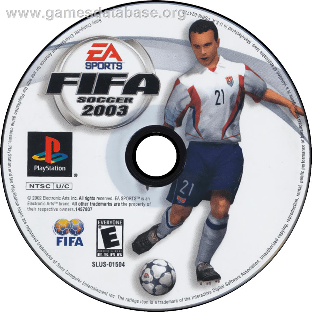FIFA Soccer 2003 - Sony Playstation - Artwork - Cartridge