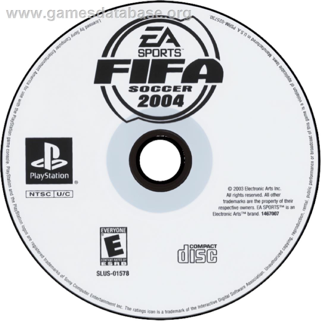 FIFA Soccer 2004 - Sony Playstation - Artwork - Cartridge