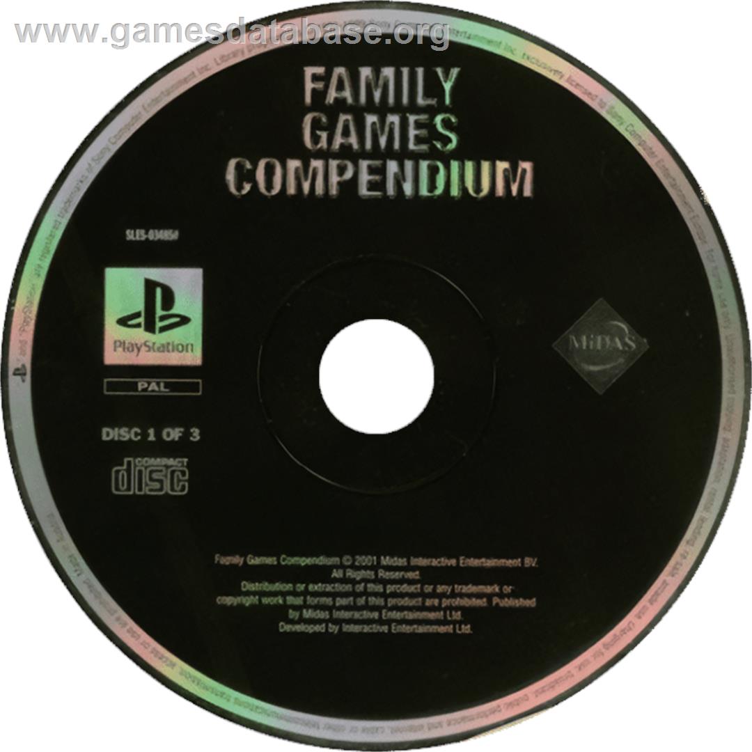 Family Games Compendium - Sony Playstation - Artwork - Cartridge