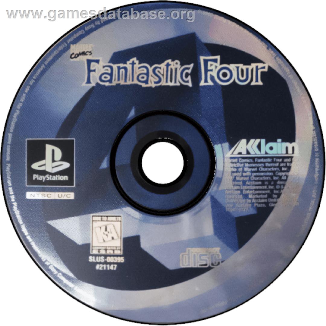 Fantastic Four - Sony Playstation - Artwork - Cartridge