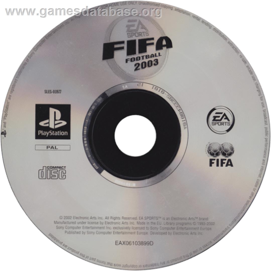 Fifa Football 2003 - Sony Playstation - Artwork - Cartridge