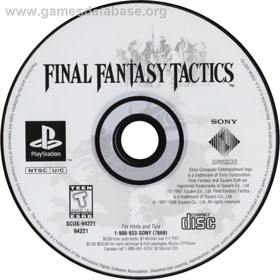 Final Fantasy Tactics - Sony Playstation - Artwork - Cartridge