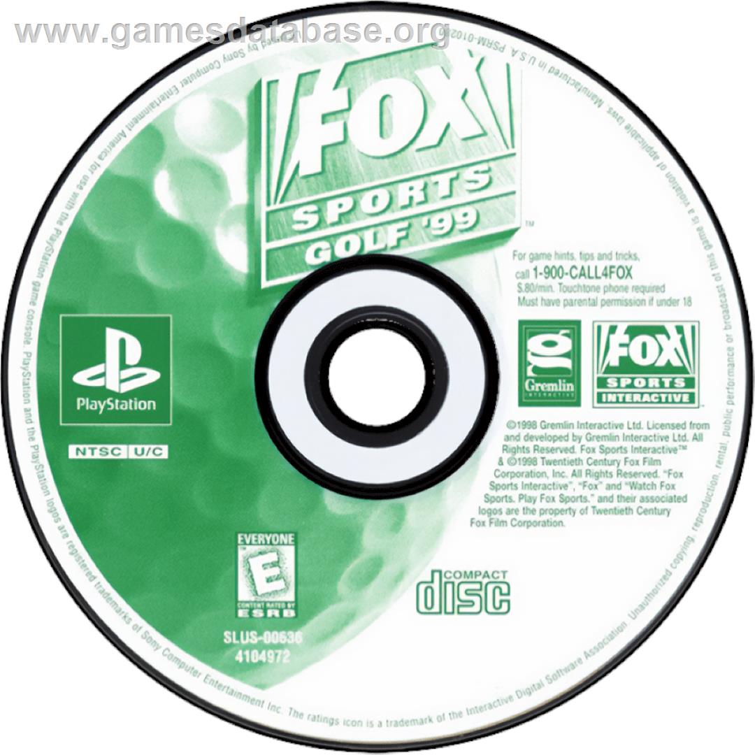 Fox Sports Golf '99 - Sony Playstation - Artwork - Cartridge