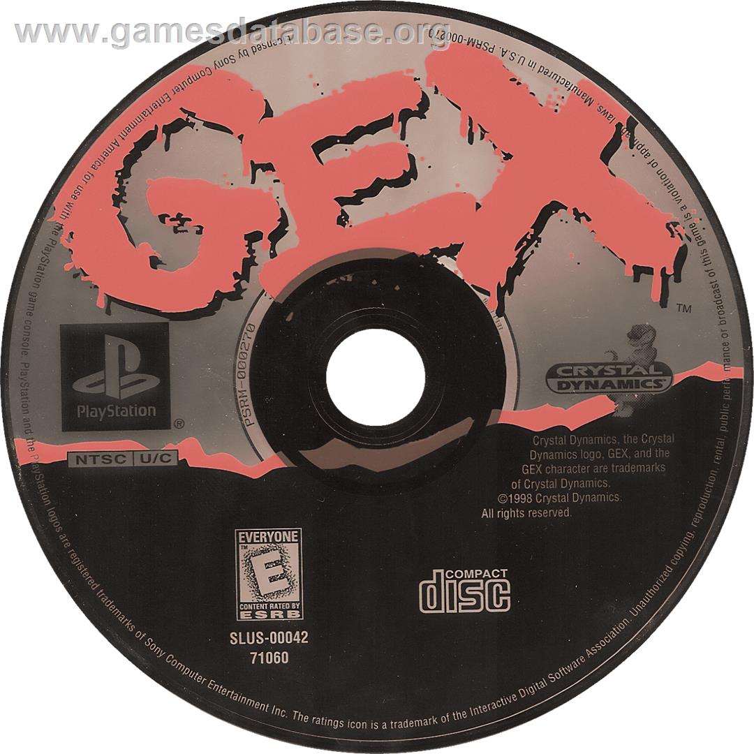 Gex - Sony Playstation - Artwork - Cartridge