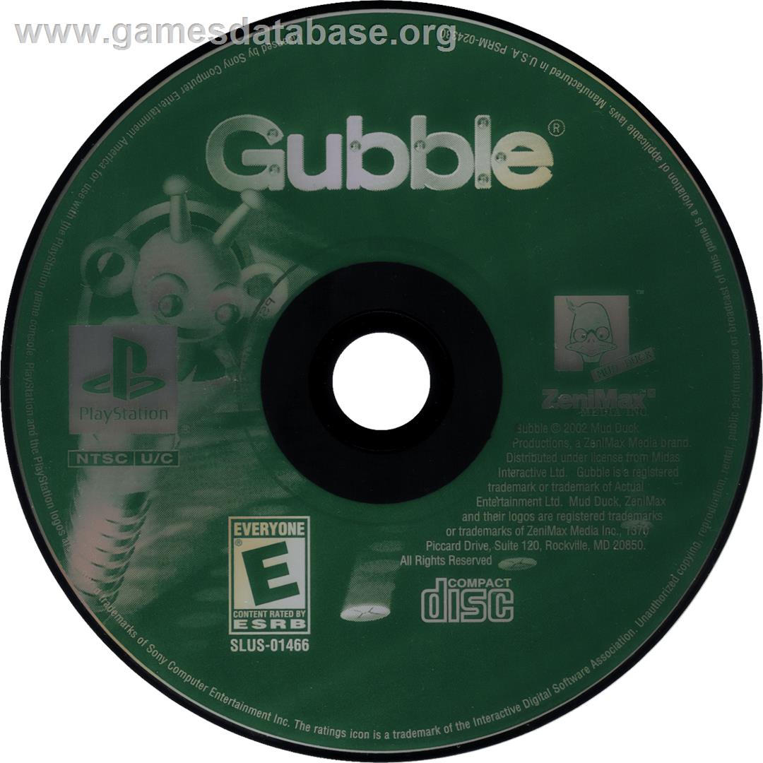 Gubble - Sony Playstation - Artwork - Cartridge