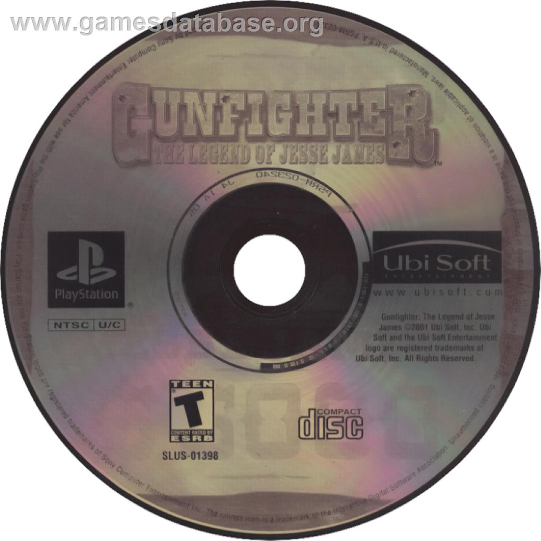 Gunfighter: The Legend of Jesse James - Sony Playstation - Artwork - Cartridge