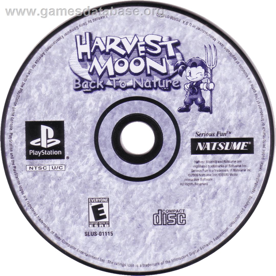 Harvest Moon: Back to Nature - Sony Playstation - Artwork - Cartridge