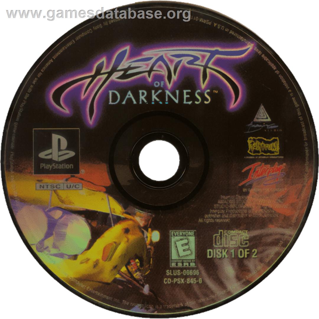 Heart of Darkness - Sony Playstation - Artwork - Cartridge