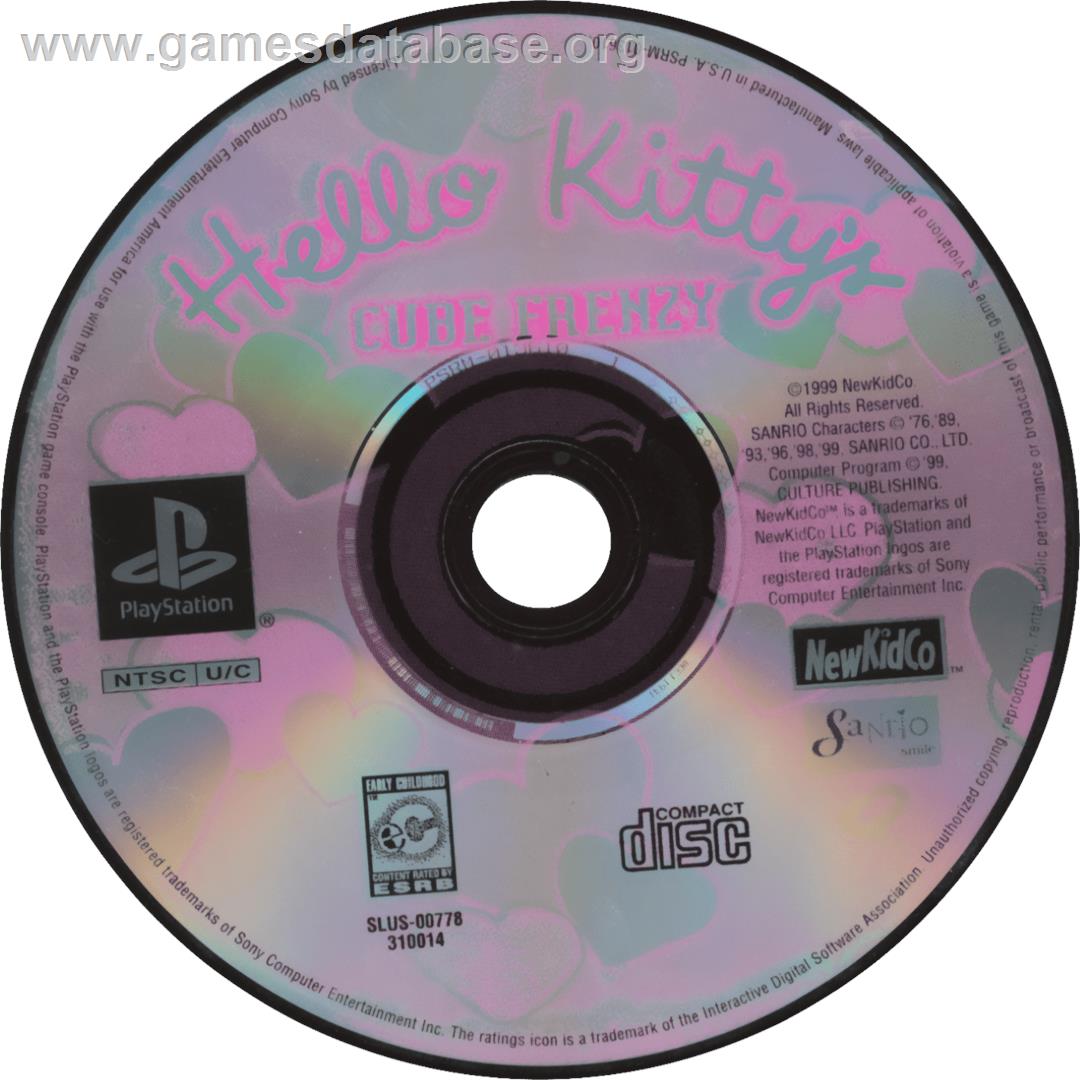 Hello Kitty - Cube Frenzy - Sony Playstation - Artwork - Cartridge