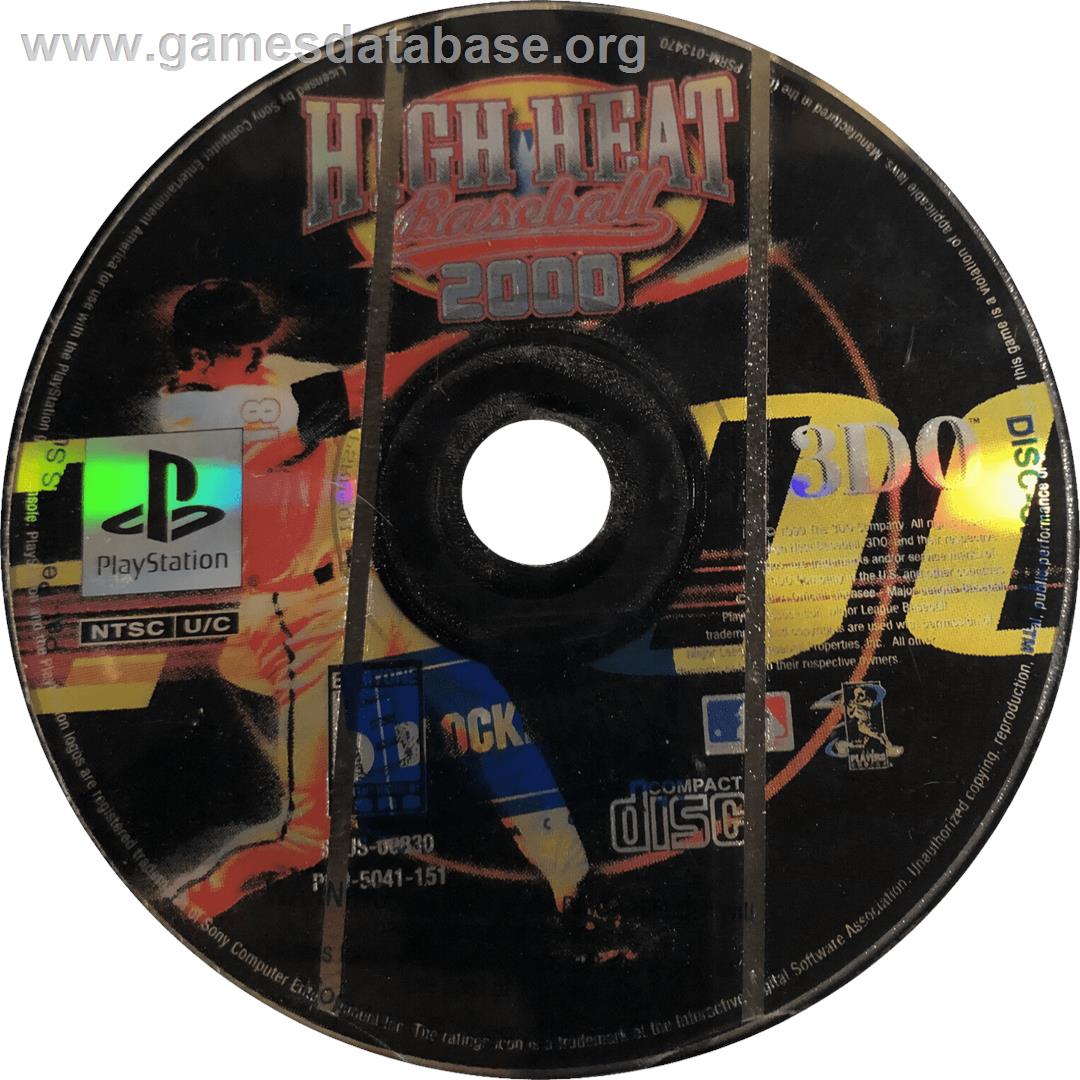 High Heat Baseball 2000 - Sony Playstation - Artwork - Cartridge