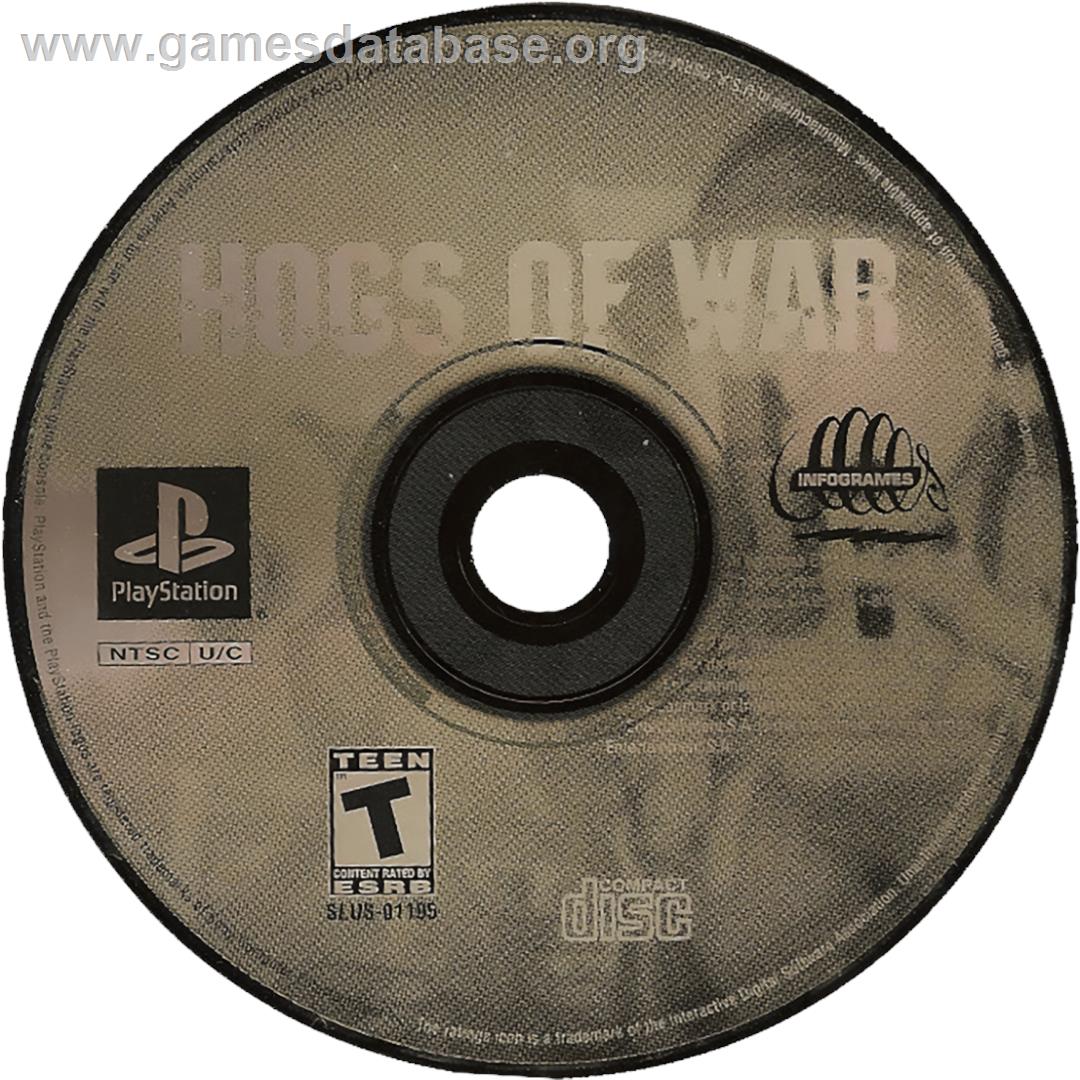 Hogs of War - Sony Playstation - Artwork - Cartridge