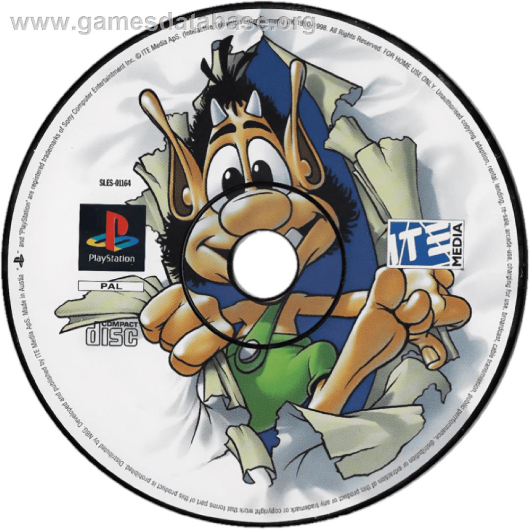 Hugo: The Quest for the Sunstones - Sony Playstation - Artwork - Cartridge