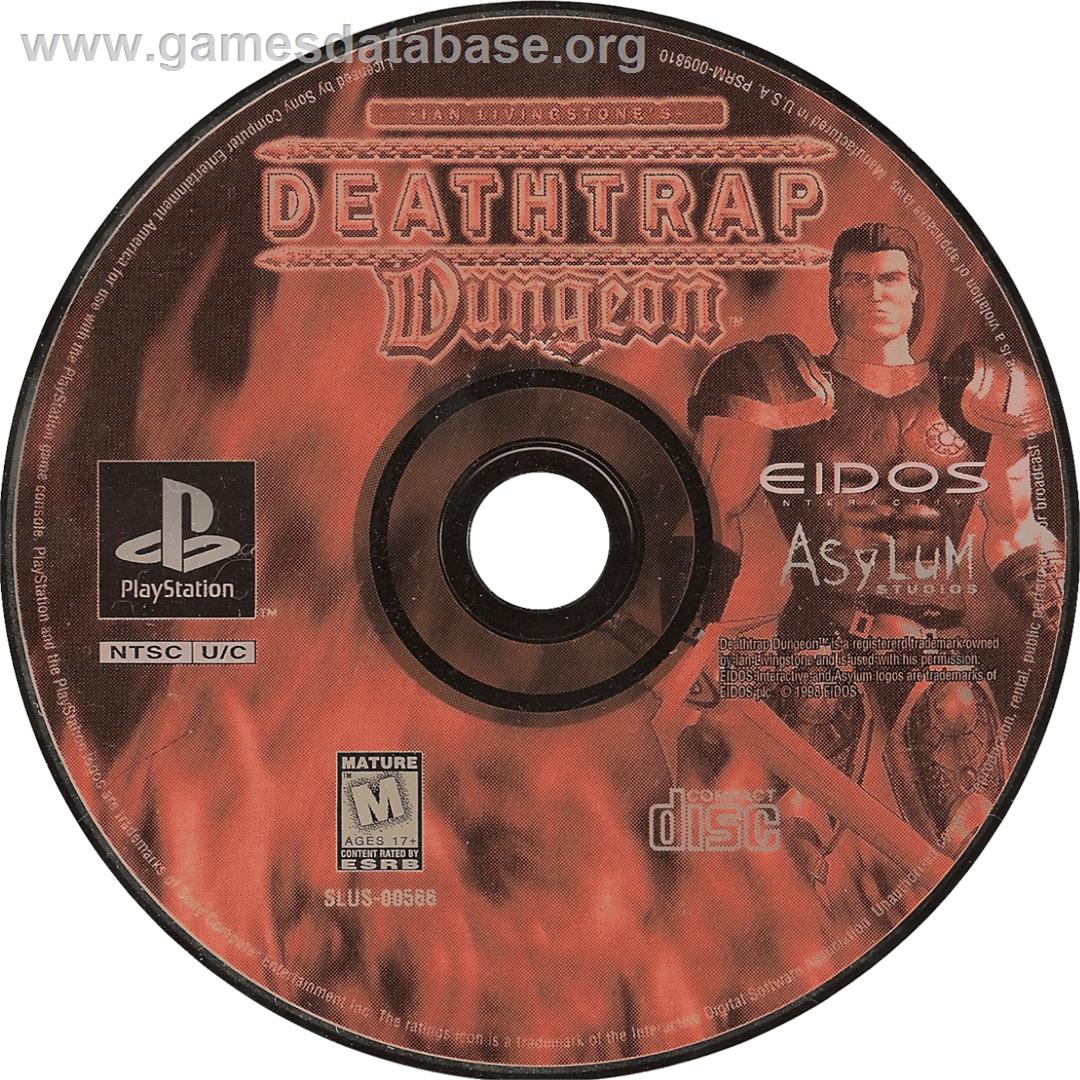 Ian Livingstone's Deathtrap Dungeon - Sony Playstation - Artwork - Cartridge