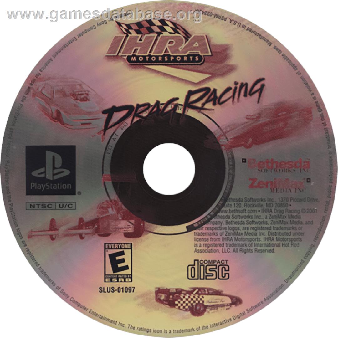 Ihra Motorsports Drag Racing - Sony Playstation - Artwork - Cartridge