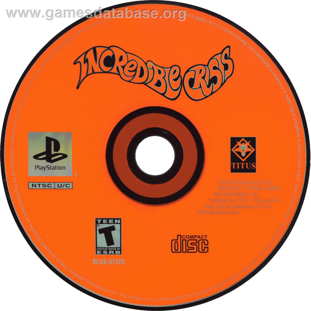 Incredible Crisis - Sony Playstation - Artwork - Cartridge