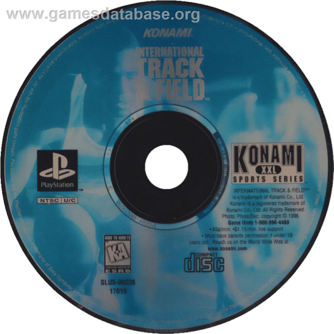 International Track & Field - Sony Playstation - Artwork - Cartridge