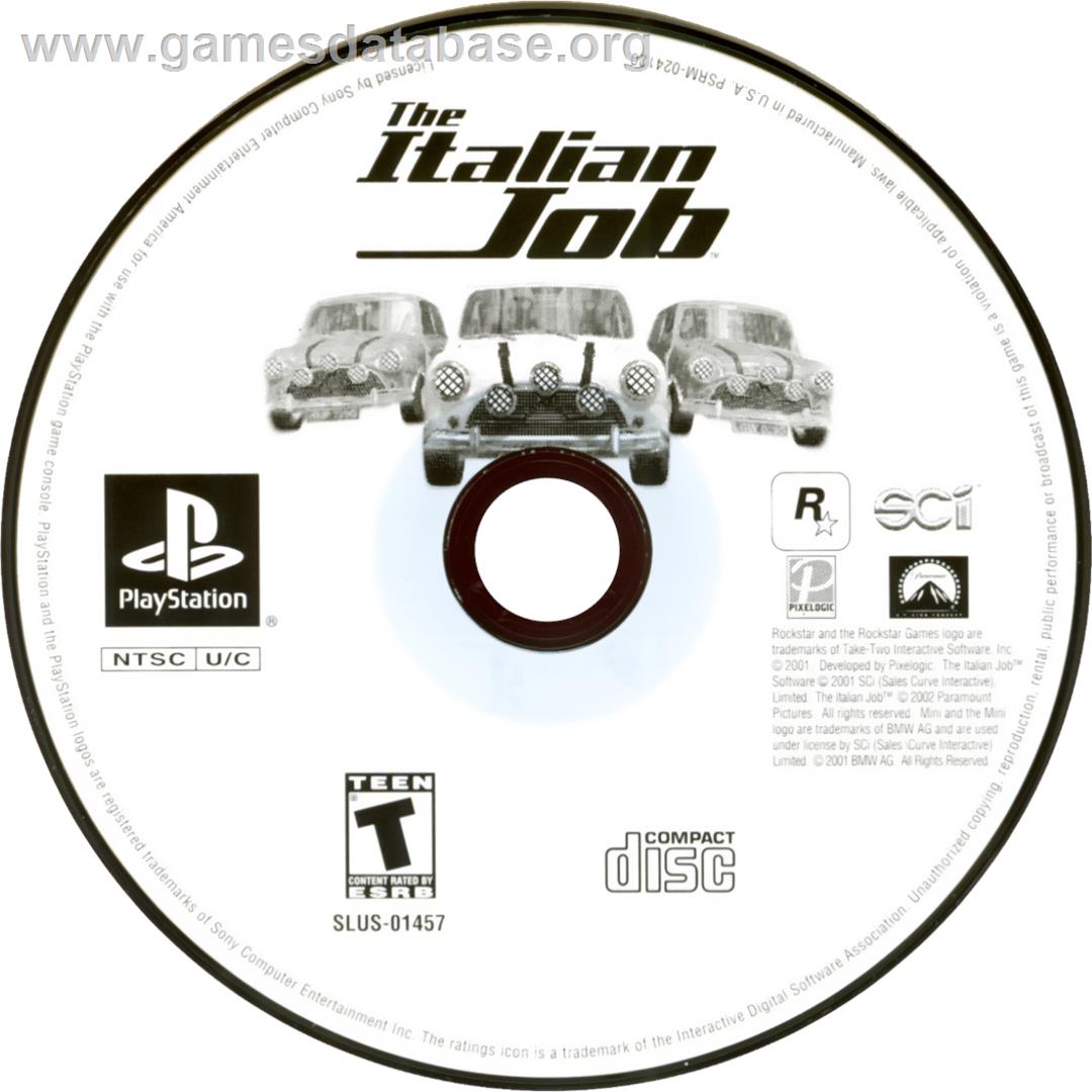 Italian Job, The - Sony Playstation - Artwork - Cartridge