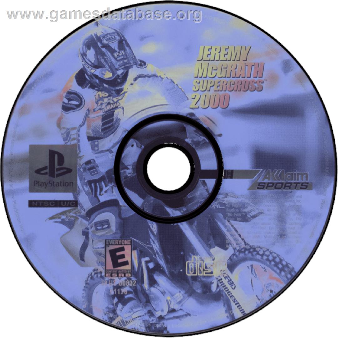Jeremy McGrath Supercross 2000 - Sony Playstation - Artwork - Cartridge