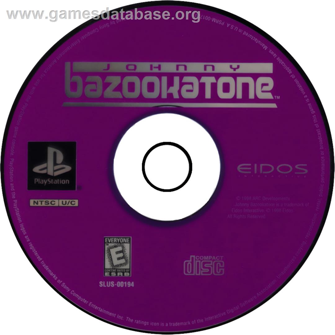 Johnny Bazookatone - Sony Playstation - Artwork - Cartridge