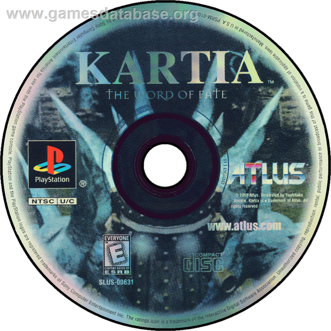 Kartia: The Word of Fate - Sony Playstation - Artwork - Cartridge