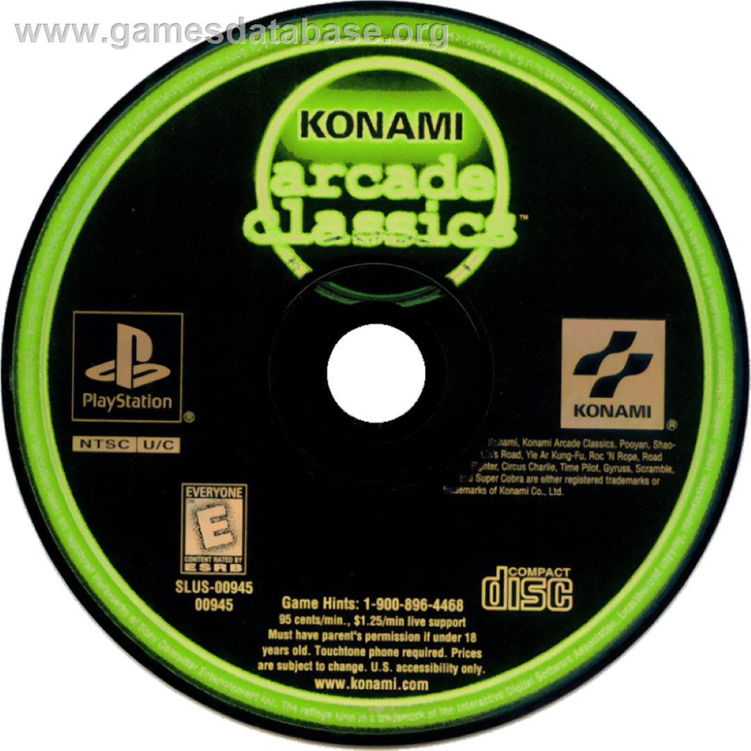 Konami Arcade Classics - Sony Playstation - Artwork - Cartridge