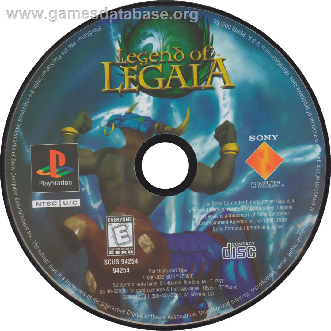 Legend of Legaia - Sony Playstation - Artwork - Cartridge