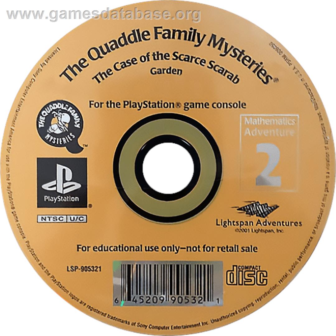Lightspan - The Quaddle Family Mysteries 2 - The case of the Scarce Scarab - Garden - Sony Playstation - Artwork - Cartridge