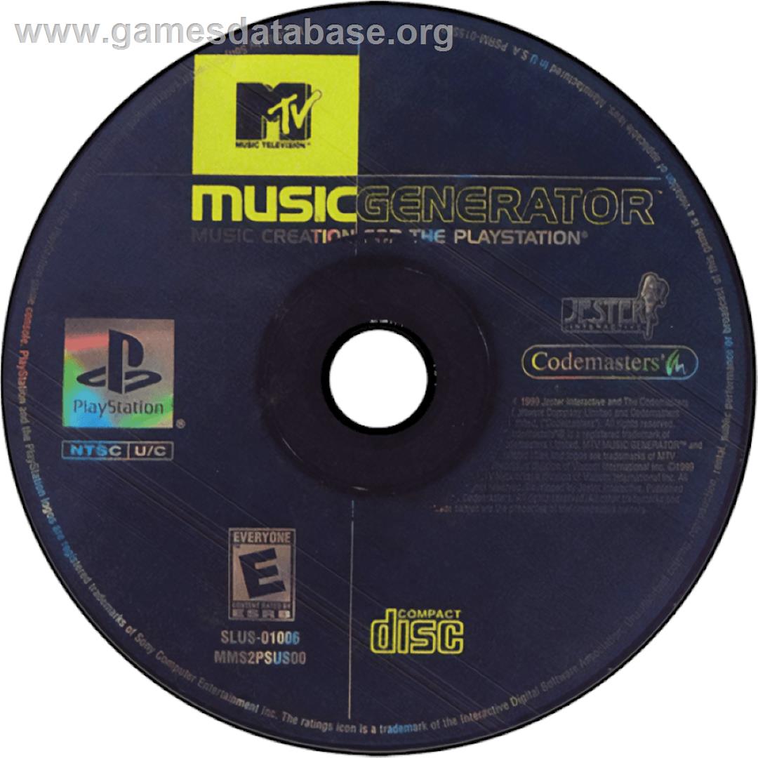 MTV: Music Generator - Sony Playstation - Artwork - Cartridge