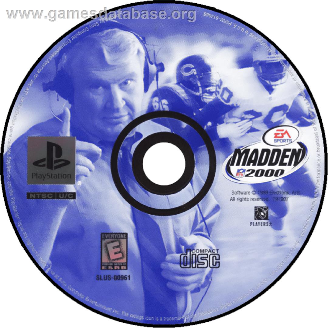 Madden NFL 2000 - Sony Playstation - Artwork - Cartridge