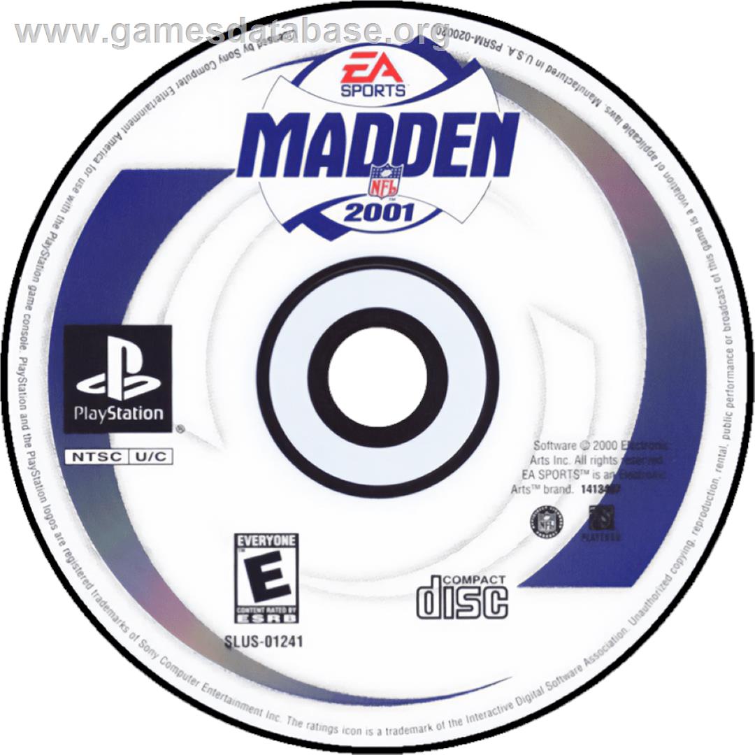Madden Nfl 2001 - Sony Playstation - Artwork - Cartridge