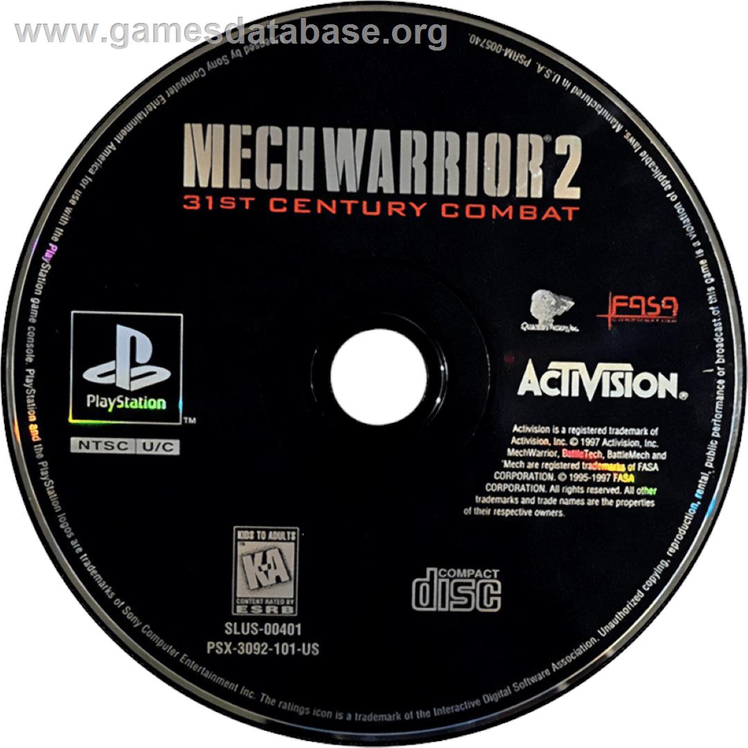 MechWarrior 2: 31st Century Combat - Sony Playstation - Artwork - Cartridge