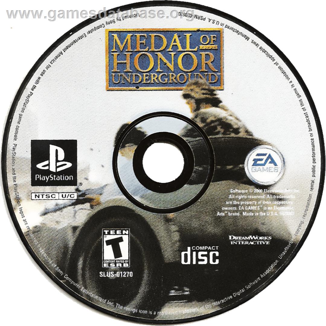 Medal Of Honor - Underground - Sony Playstation - Artwork - Cartridge