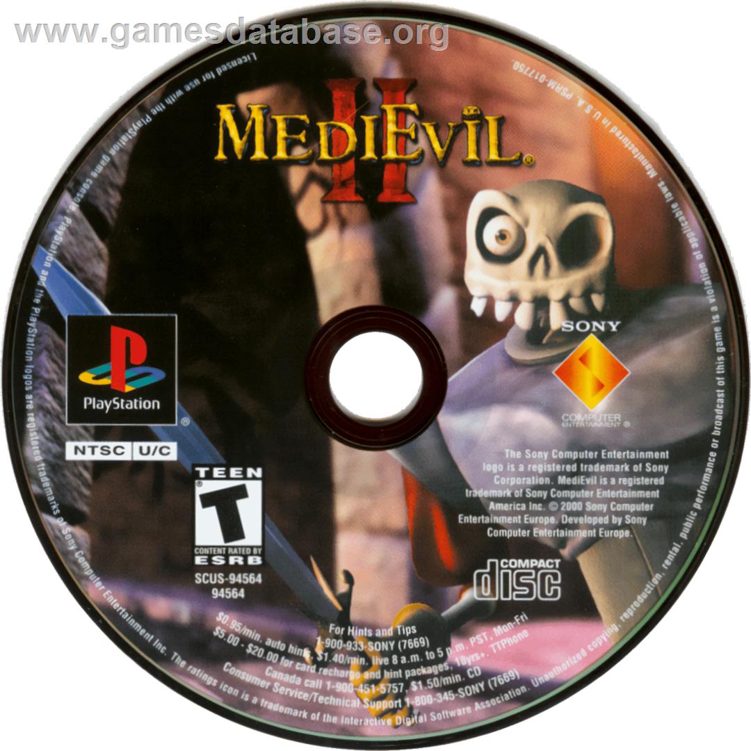 MediEvil II - Sony Playstation - Artwork - Cartridge