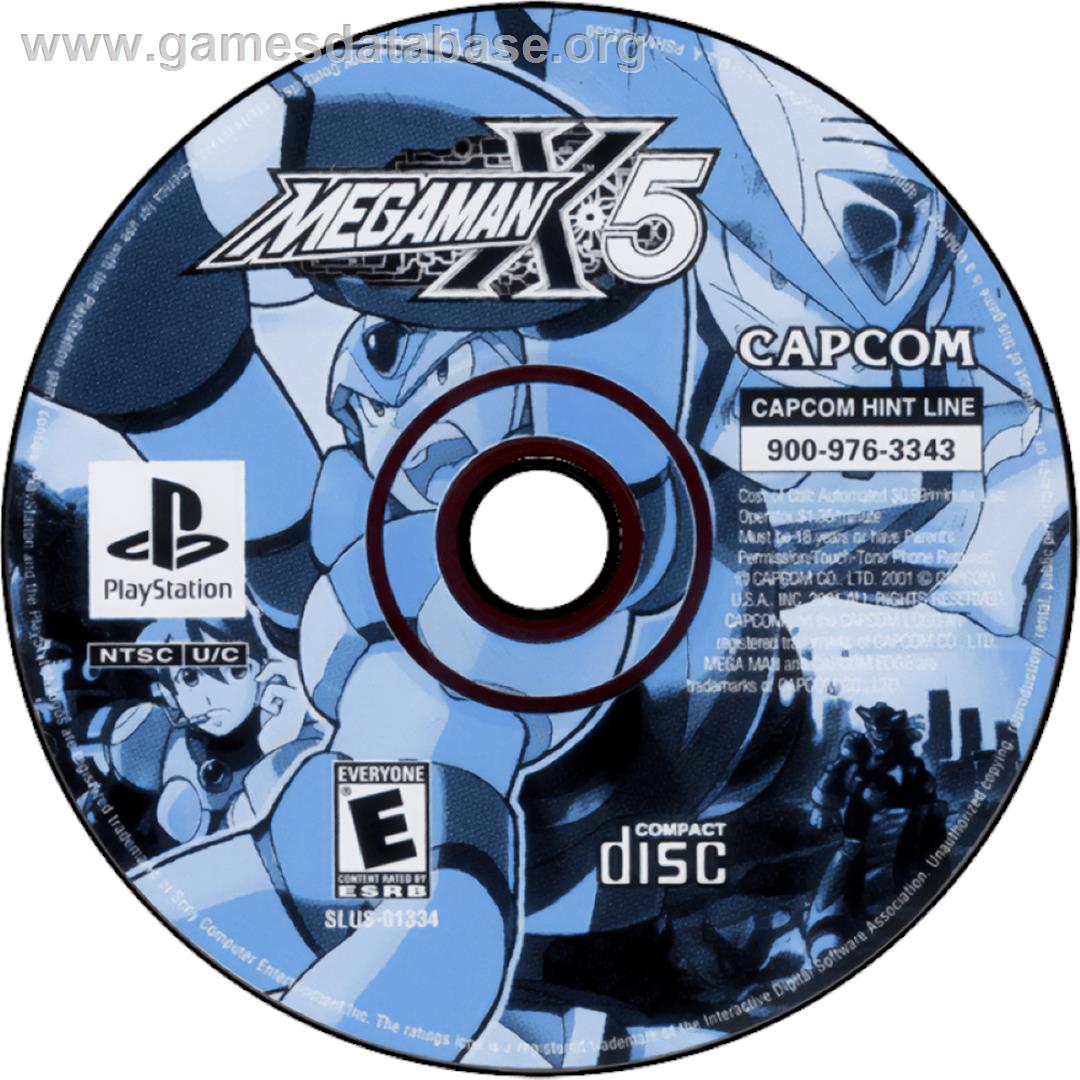 Mega Man X5 - Sony Playstation - Artwork - Cartridge