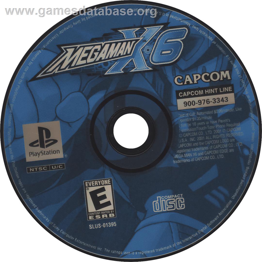 Mega Man X6 - Sony Playstation - Artwork - Cartridge