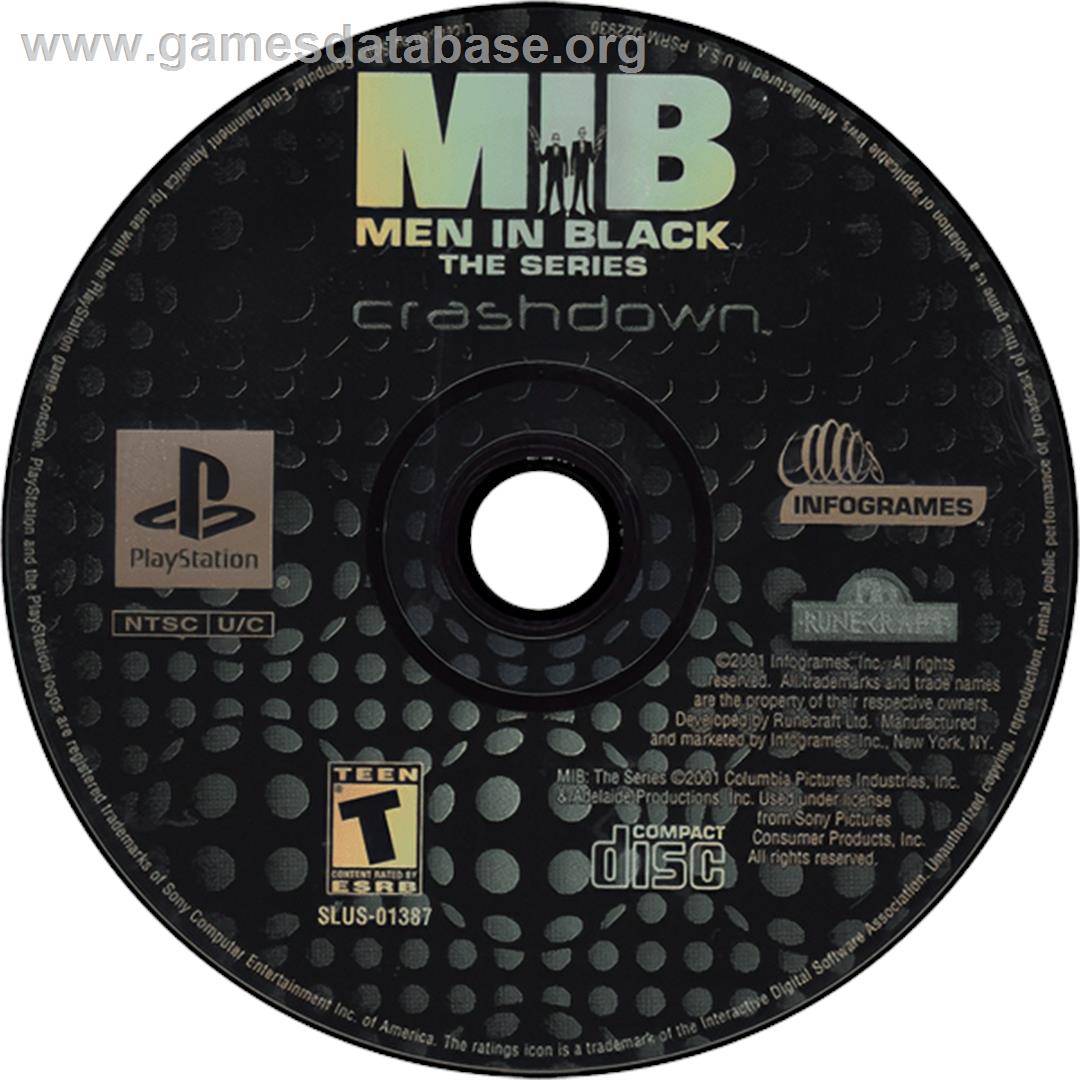 Men In Black - The Series - Crashdown - Sony Playstation - Artwork - Cartridge