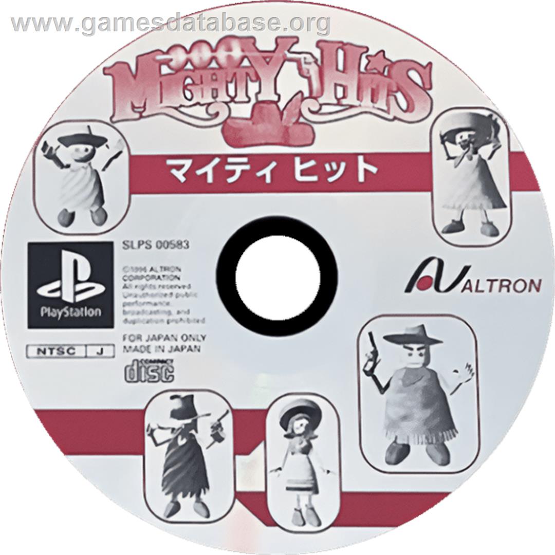 Mighty Hits - Sony Playstation - Artwork - Cartridge