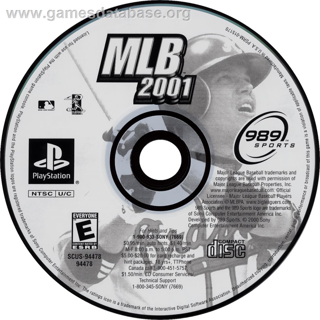 Mlb 2001 - Sony Playstation - Artwork - Cartridge
