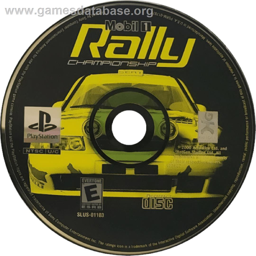 Mobil 1 Rally Championship - Sony Playstation - Artwork - Cartridge