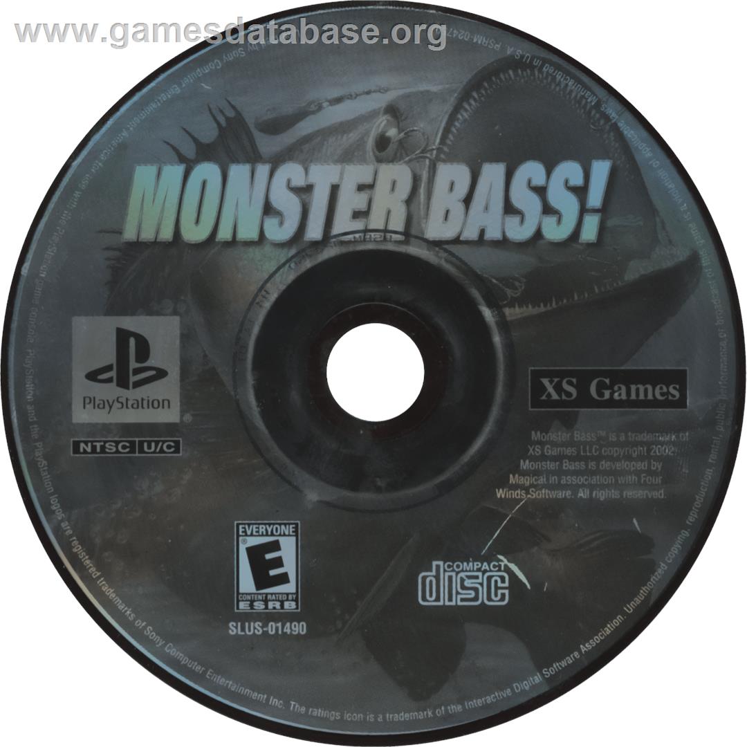 Monster Bass - Sony Playstation - Artwork - Cartridge