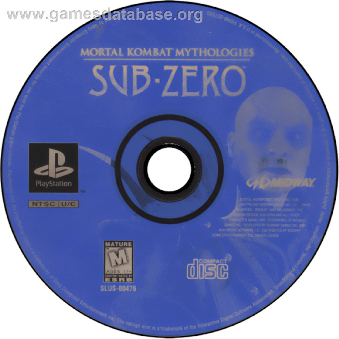 Mortal Kombat Mythologies Sub-zero - Sony Playstation - Artwork - Cartridge